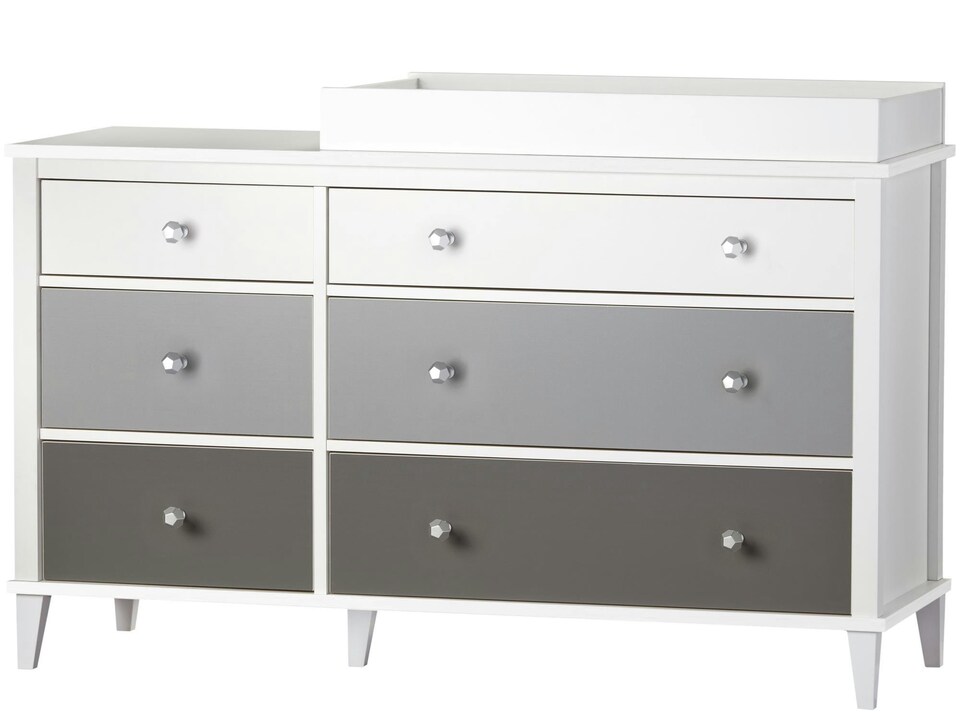 image 1 of Poppy 6 DRW Dresser with Changer White/Grey | White | White/Grey | One Size | 2