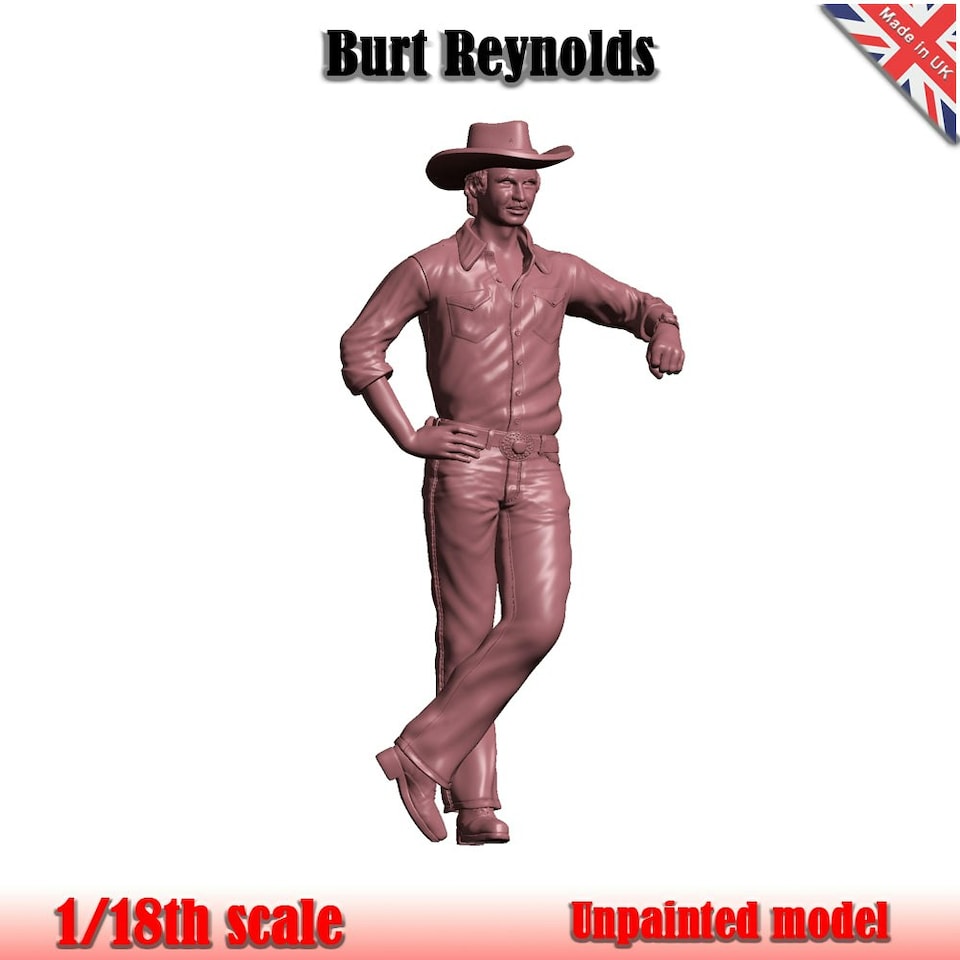 image 1 of Burt Reynolds Unpainted Figure 1:18 Scale Wasp BR 18