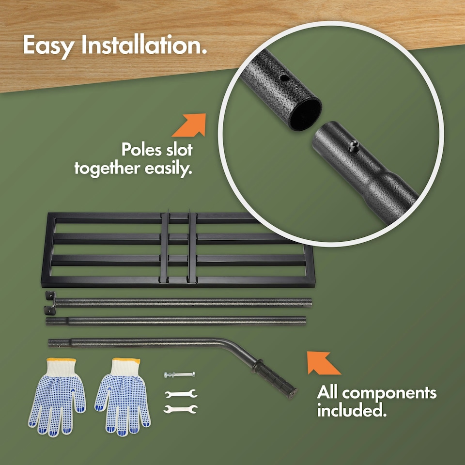 image 1 of VonHaus Lawn Levelling Rake 2M, Leveller Tool for Grass