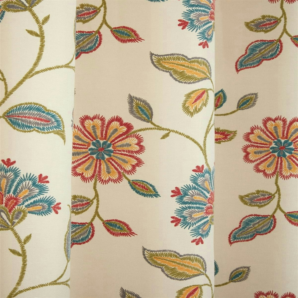 image 1 of Shelley Eyelet Curtains - Multi - 229x229cm