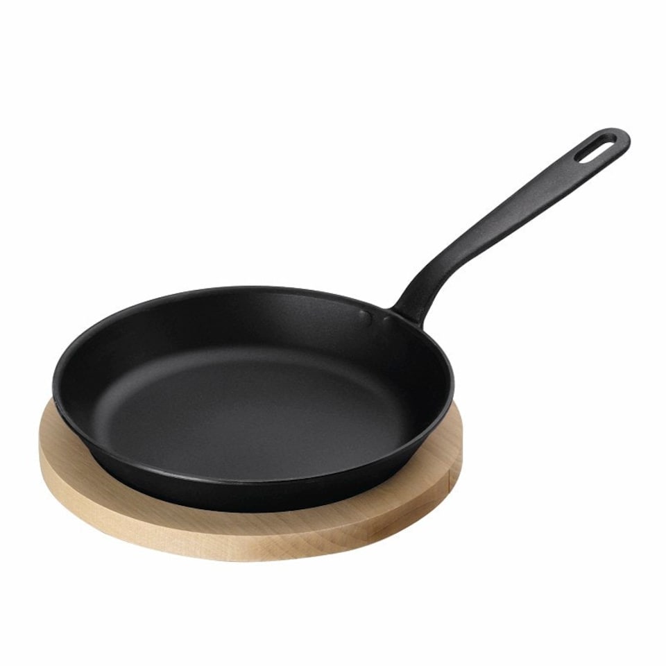 image 1 of Black Star Iron Rosti Frying Pan 19cm & Coaster