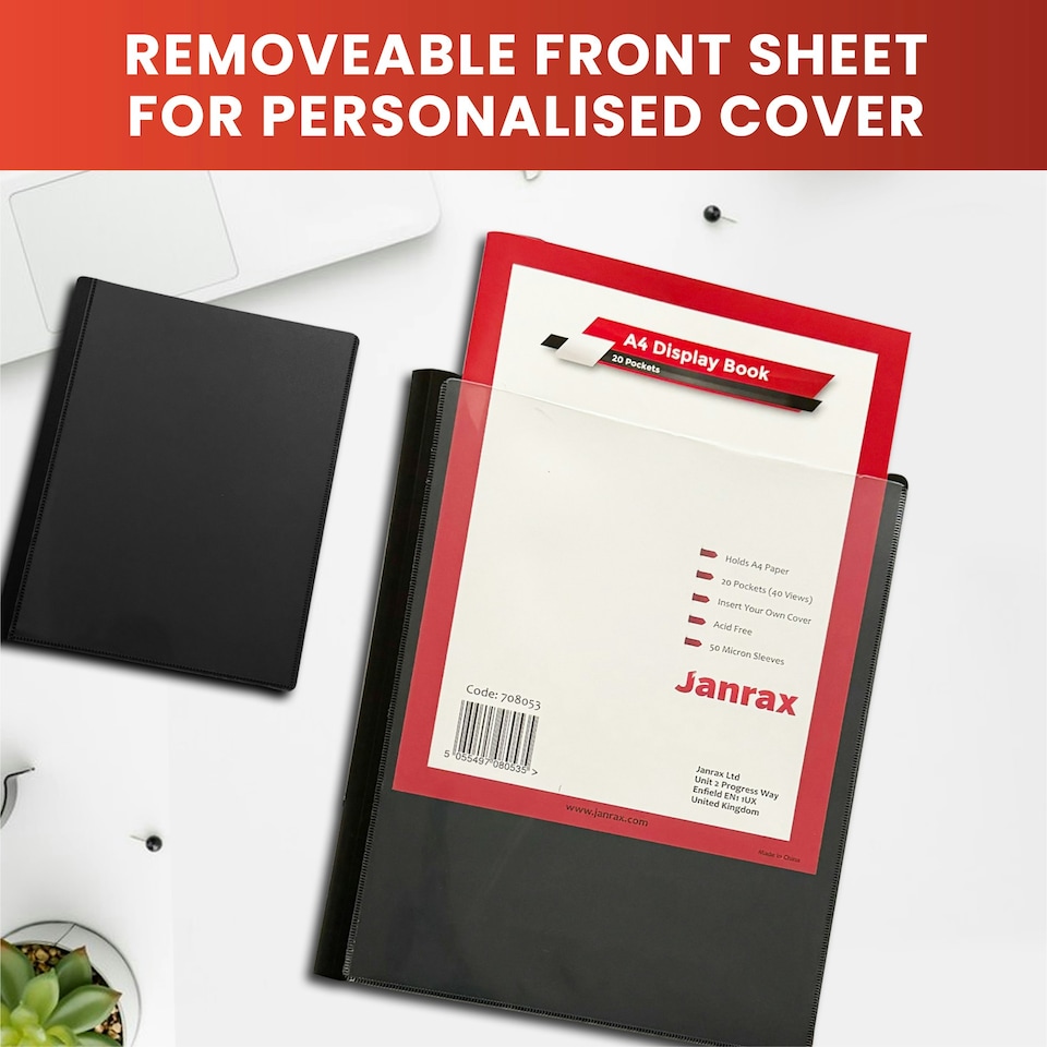 image 1 of Pack of 12 A4 Presentation Display Books 40 Pockets (80 Views) by Janrax