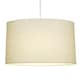 image 2 of Contemporary and Sleek Cream Linen Fabric Oval Lamp Shade 60w Maximum | Cream | 12"