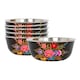 image 1 of BillyCan Hand-Painted Picnic Snack Bowls - 14.5cm - Carbon Pansy - Pack of 6 Grey