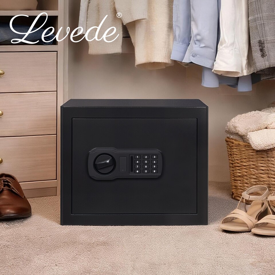image 1 of Levede Safe Fireproof Security Box Home Office Cash Lock Deposit Password 31L