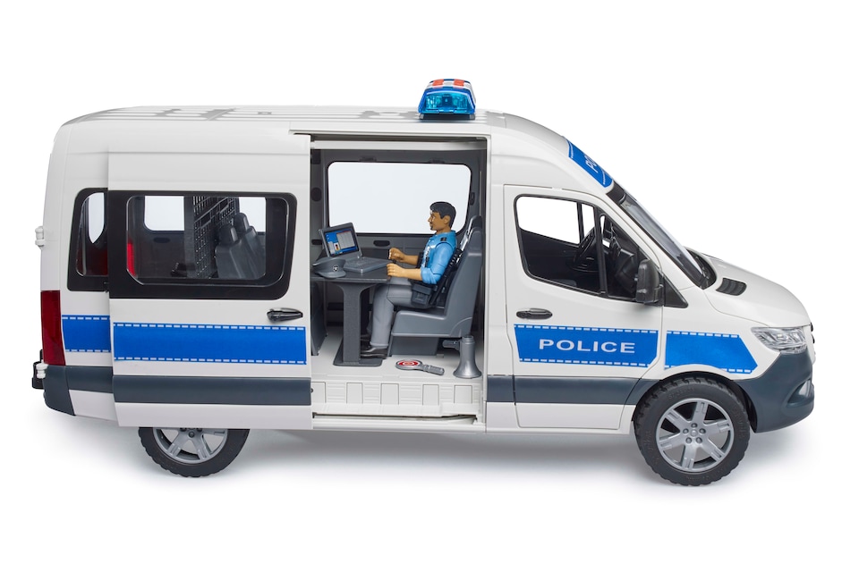 image 1 of Bruder MB Sprinter Police with policeman and L S Module Delivery Vehicle Model