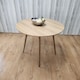 image 4 of Dining Table Beige Wood Kitchen Place for 4 Seats, Dining Table Only (Beige H 75 x L 90 x W 90 cm) | Brown