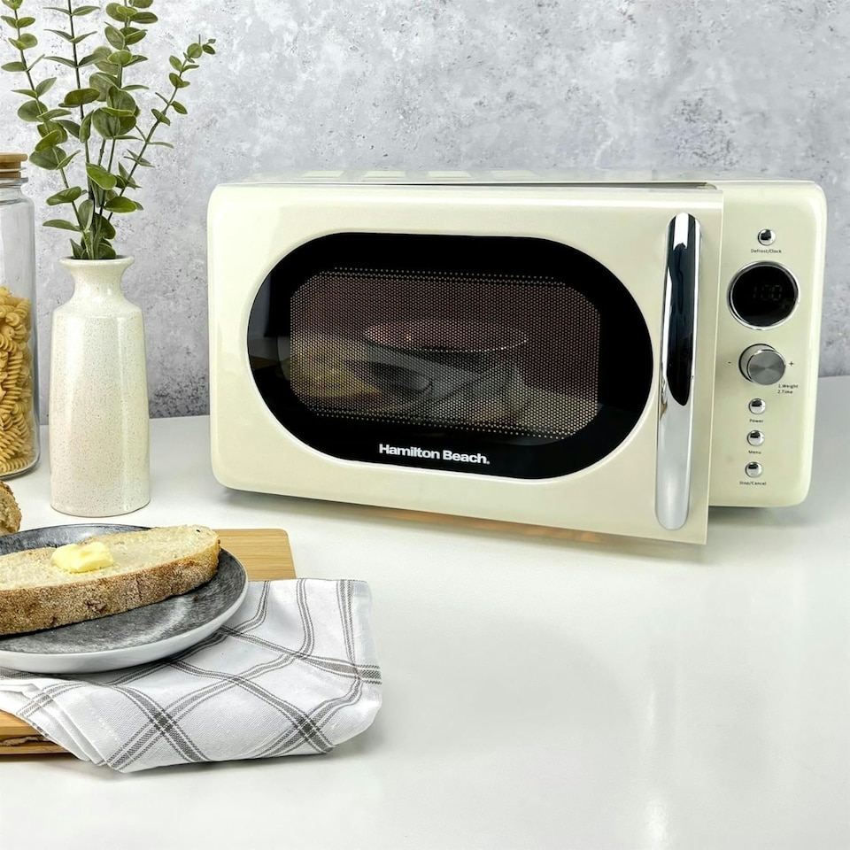 image 1 of Hamilton Beach Ella Latte Kettle, Toaster & Microwave Set