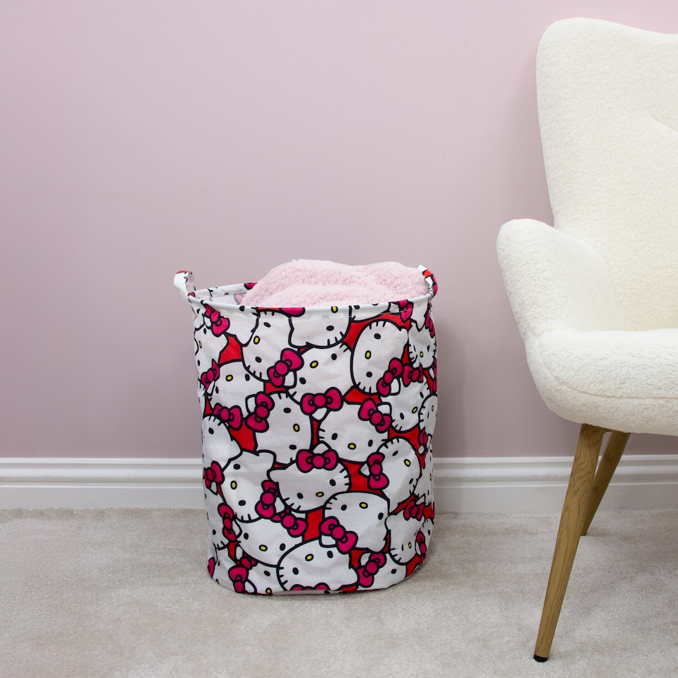 image 1 of Hello Kitty Star Fabric Storage Hamper