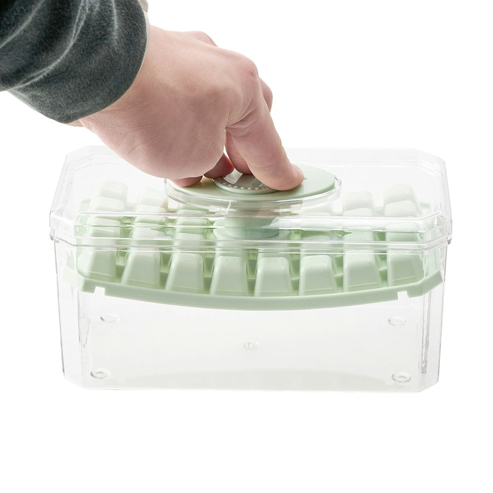 image 1 of Living and Home 64-Grid Press Type Ice Cube Mold Box