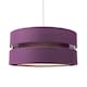 image 2 of Contemporary Quality Purple Linen Fabric Triple Tier Ceiling Pendant Light Shade | Purple