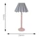 image 4 of ValueLights Bobbins Rose Table Lamp Grey Scallop Taper Shade