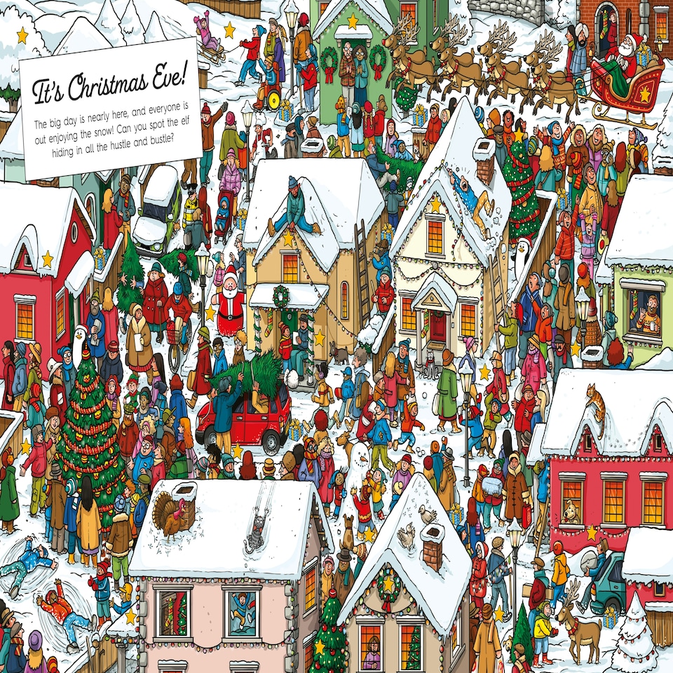 image 1 of Where's the Christmas Elf? A Festive Search-and-Find Book