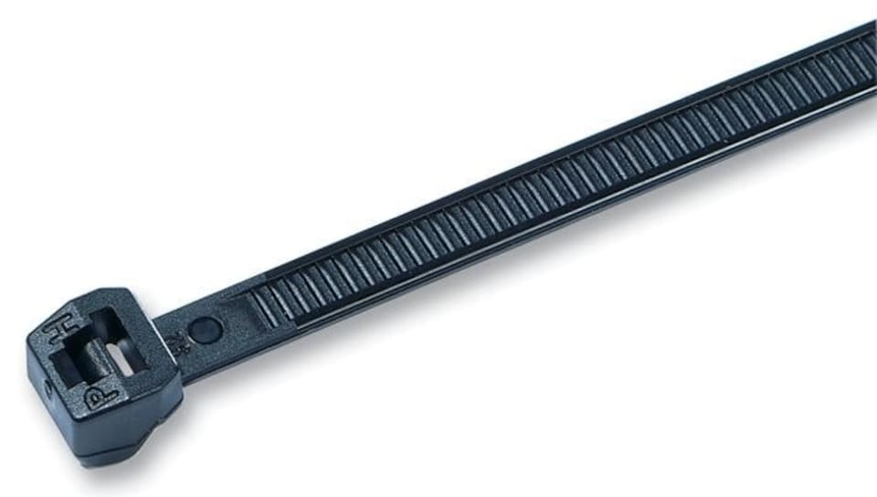 HELLERMANNTYTON - Outside Serrated Cable Ties Black 2.5mm x 100mm 100 Pack