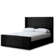 image 1 of Elara Divan Bed with Winged Panel Headboard - Black - Double / 4ft6