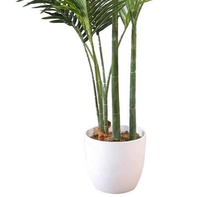 20-Leaf Artificial Yellow Palm Bush - Faux Grass Tree For Home Wedding Decor