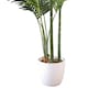 image 3 of 160cm Artificial Palm Tree with 15 Leaves in White Pot