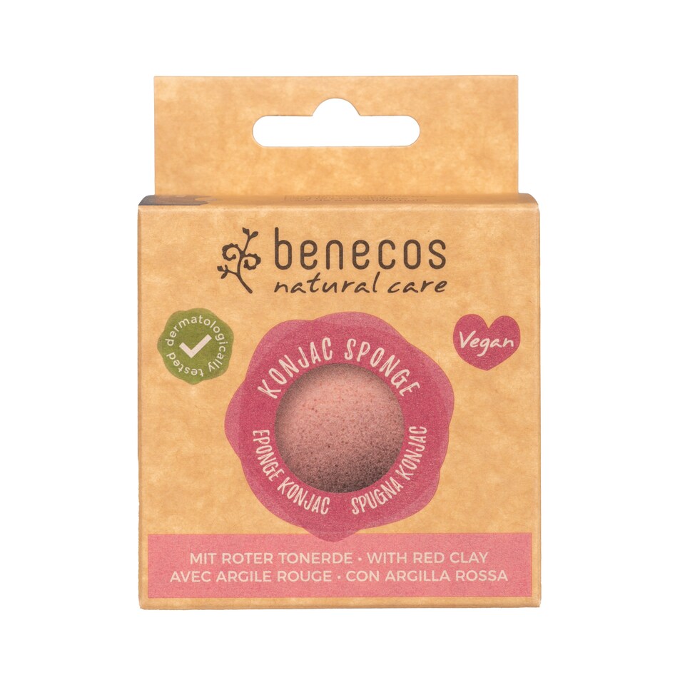 BENECOS - Konjac Sponge - Red Clay Red