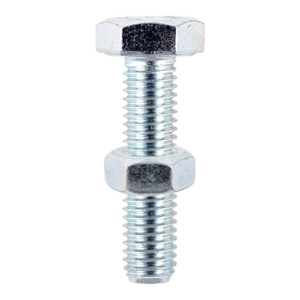 image 1 of Timco - Set Screws & Hex Nuts - Grade 8.8 - Zinc (Size M12 x 50 - 2 Pieces)
