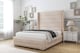 image 2 of Sloomy Sterling Sand Naples Bed Frame With 50"  Upholstered Wingback Headboard 3' Single