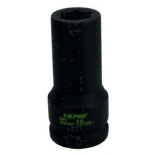 3/4" Drive 19mm Deep Metric MM Impact Impacted Socket 6 Sided Single Hex