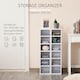 image 3 of HOMCOM Set of 2 CD Storage Units with Adjustable Shelves White