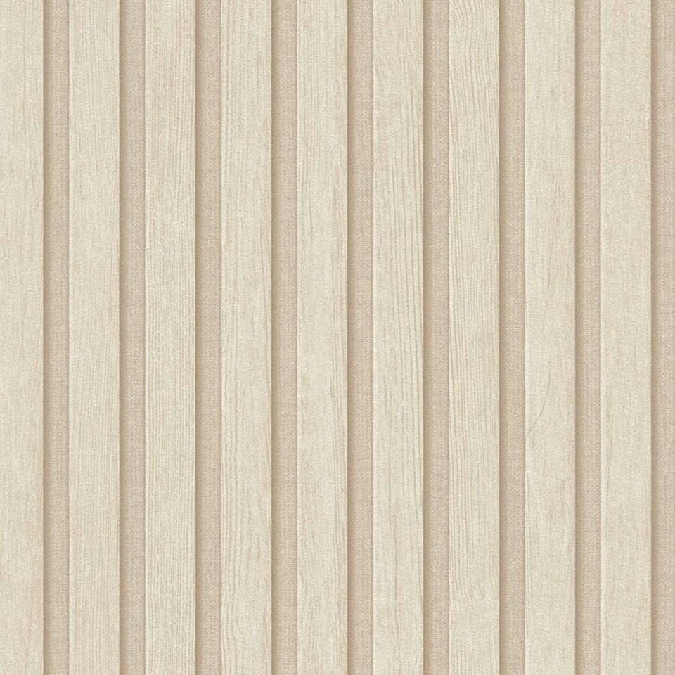 image 1 of AS Creation Wood Slats Wallpaper - Cream - One Size | Cream