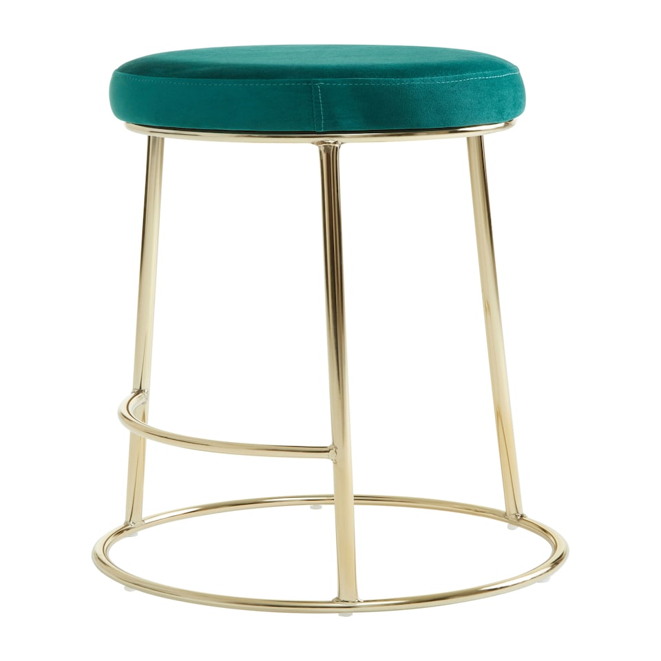 image 1 of Interiors by Premier Manhattan Green Velvet Bar Stool