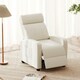 image 4 of COSTWAY Recliner Chair Single Sofa with Adjustable Backrest White White
