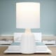 image 8 of First Choice Lighting Set of 2 Ripple 29cm White Lamps White | White