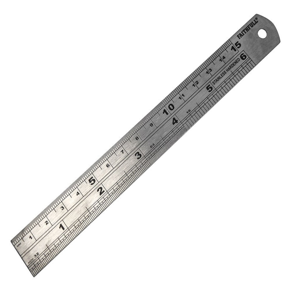 image 1 of Faithfull Steel Rule 150Mm / 6In X 19Mm