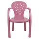 image 2 of Coloured Plastic Kids Chairs Stackable Nursery Indoor Outdoor Party Garden Play | Pink | 6 Pcs Pink | 6