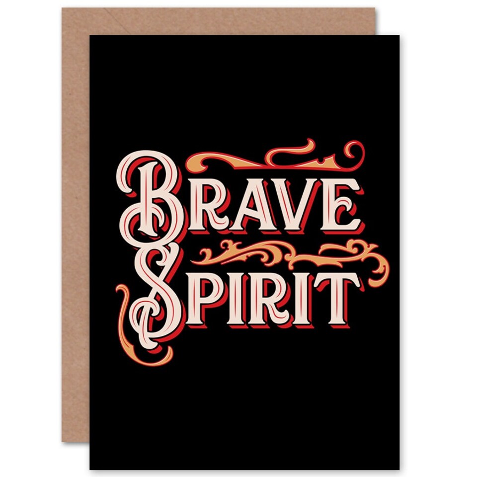 image 1 of Cirque Set Brave Spirit Quote Card