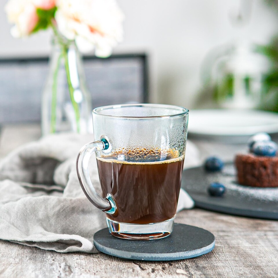 image 1 of LAV Vega Glass Coffee Mugs - 300ml - Clear - Pack of 6 | Clear | Transparent | 6