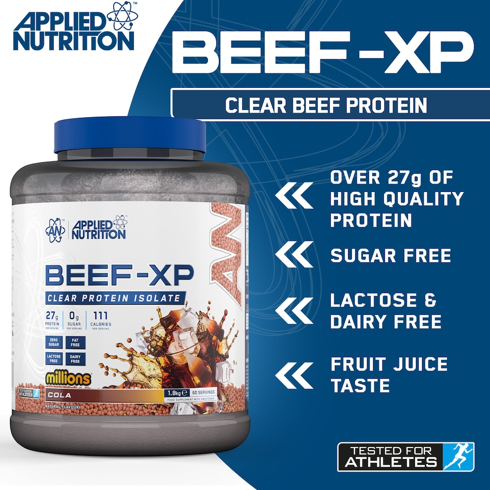 image 1 of Applied Nutrition Beef-XP Clear Protein Isolate Powder - Millions Cola - 60 Servings