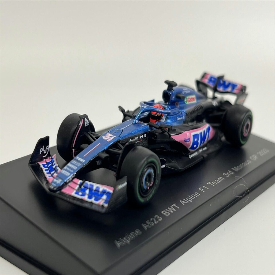 image 1 of Esteban Ocon Alpine A523 BWT Alpine F1 Team 3rd Monaco GP 2023 1:64 Spark Y284