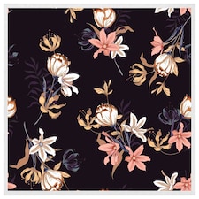 Blossoming flowers (Picutre Frame) White | XS