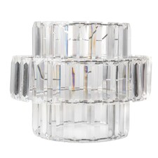 FabFinds 3 Tier Clear Crystal Lampshade