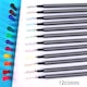 image 3 of Pack of 12 Colour Art Drawing Fineliner Marker Pens