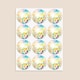 image 3 of Easter Eggs Round Stickers 60mm - Sheet of 12