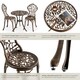 image 5 of Garden Furniture Set with 2 Chairs and 1 Table in a Vintage Bronze Look