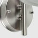image 2 of ValueLights Lancaster Swan Neck Silver Outdoor Wall Lantern
