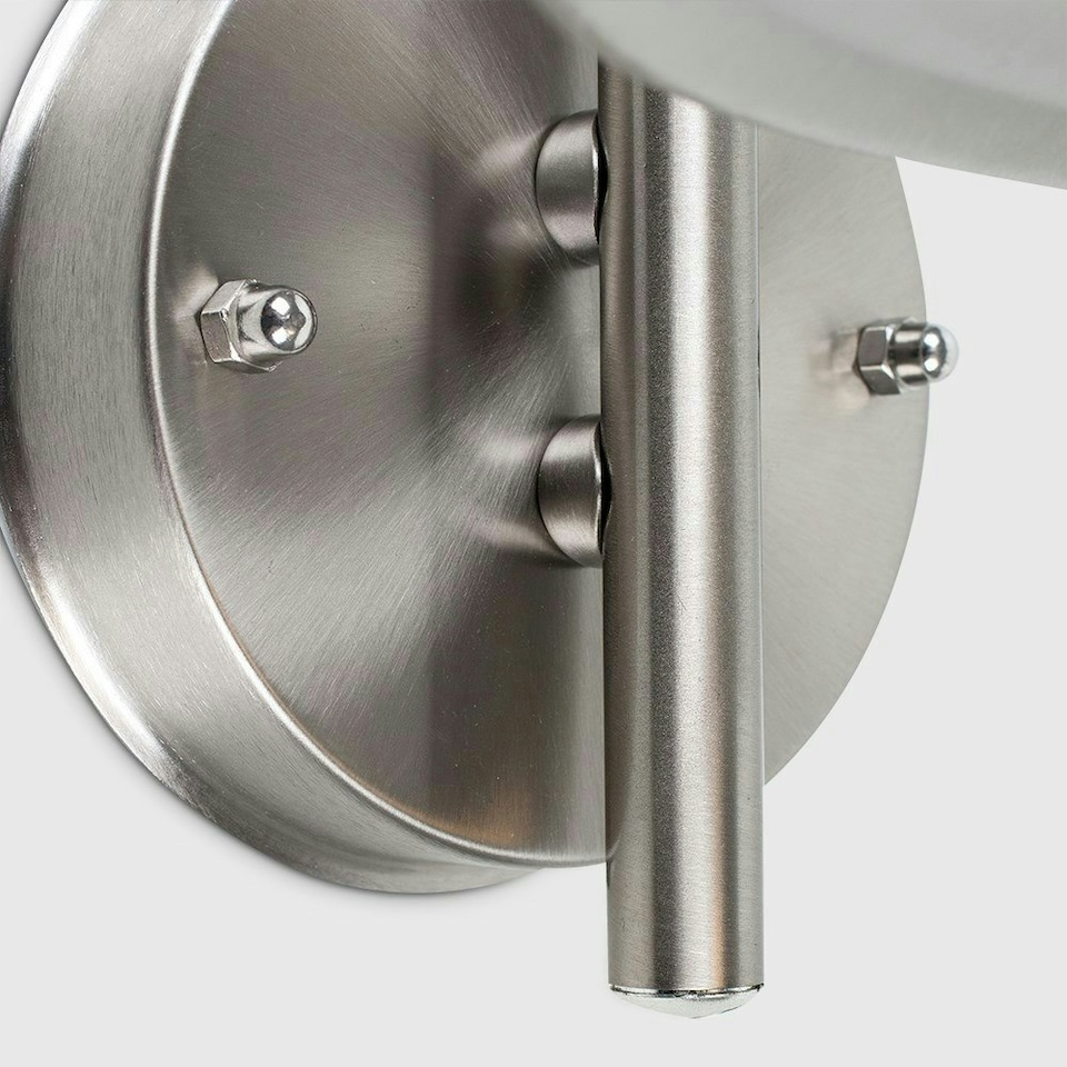 image 1 of ValueLights Lancaster Swan Neck Silver Outdoor Wall Lantern