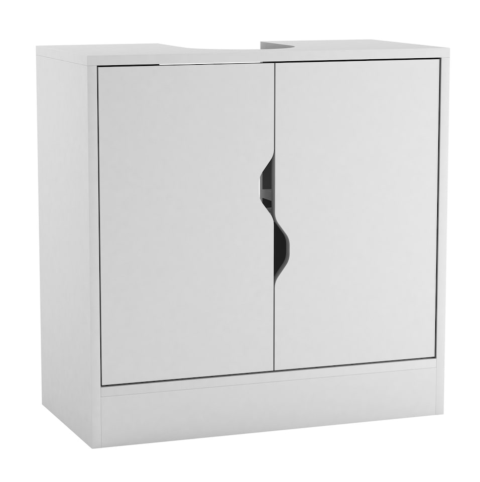 image 1 of Bathroom Sink Cabinet with Partial Pedestal | White | 60 x 60 x 30 | 1