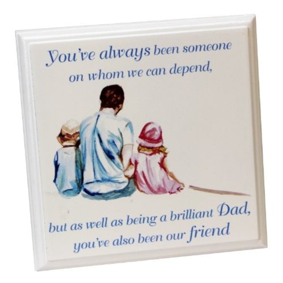 image 1 of Dad & kids freestanding MDF plaque with verse by Jennifer Rose