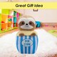 image 7 of Popcorn Sloth Soft Toy Cute Plushie Huggable Cuddly Stuffed Toy 36cm Blue