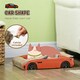 image 4 of PawHut Car-shaped Cat Scratcher Cardboard 2 in 1 with Catnip, Red