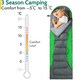 image 2 of Hooded Sleeping Bag - Green
