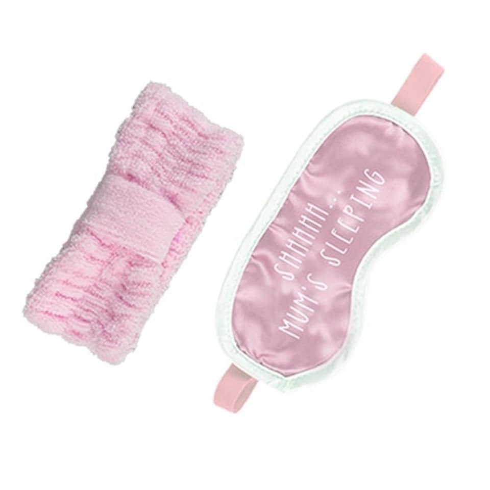 Shhh... Mum's Sleeping Pink Eye Mask & Headband Mother's Day Pamper Set