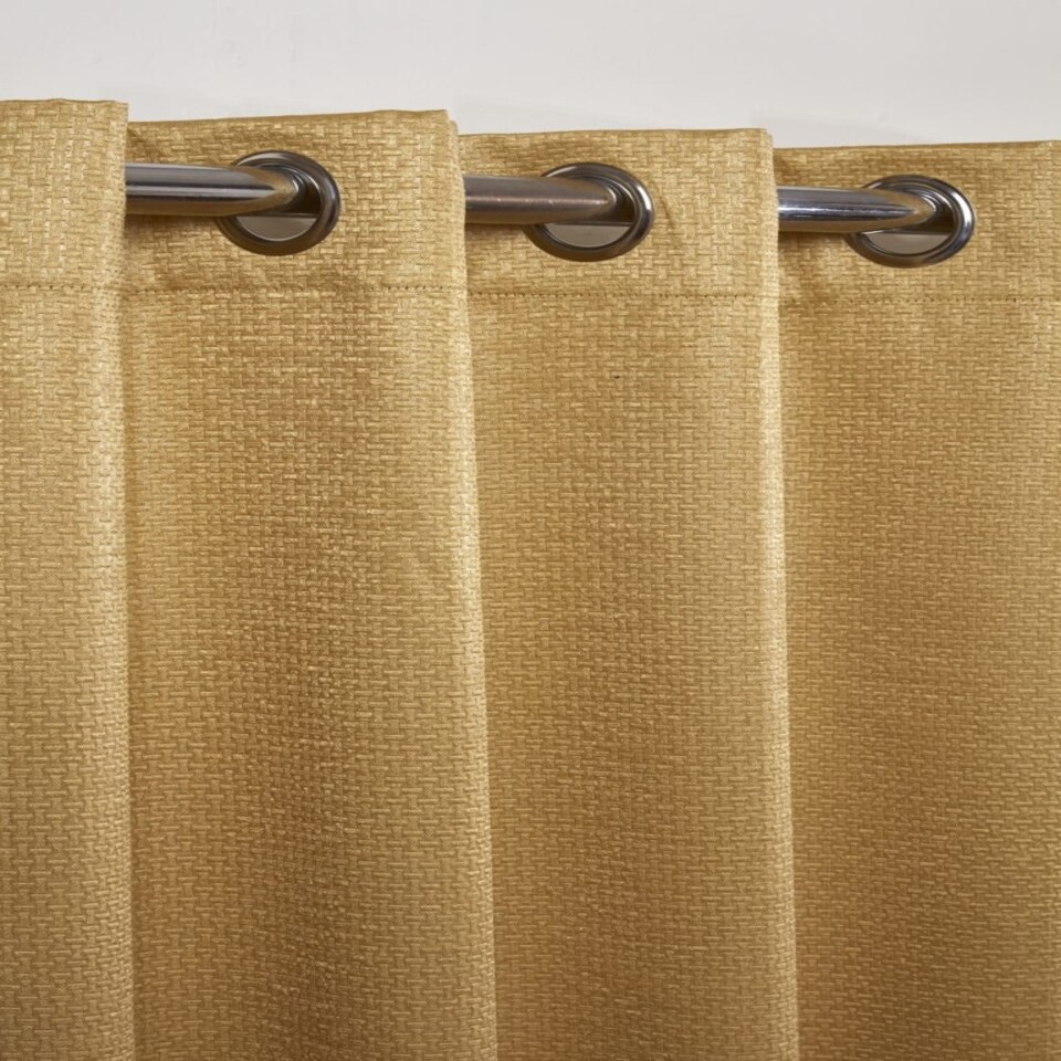 image 1 of Metro Thermal Blackout Eyelet Curtains 116cm x 137cm Ochre | Yellow | Yellow